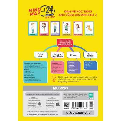 Sách - Mindmap 24h English - Giao Tiếp - Học Tiếng Anh Giao Tiếp Thực Chiến Cực Kỳ Hiệu Quả Thông Qua Sơ Đồ Tư Duy - MCBooks