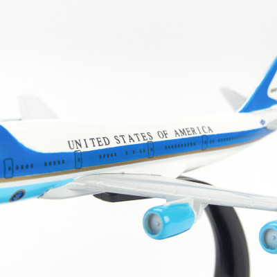 Mô Hình Máy Bay Trưng Bày Boeing 747 Air Force One Everfly (Trắng Xanh Nhạt)