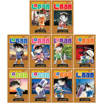 Sách - Combo Manga - Thám Tử Lừng Danh Conan : Tập 1 - 10 - Bản Nâng Cấp (Bộ 10 Tập)