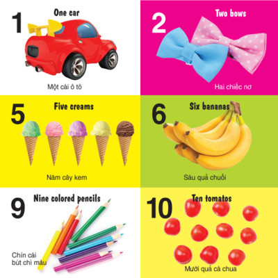 Sách - 100 Từ Đầu Tiên - Số Đếm- Song Ngữ (VT)