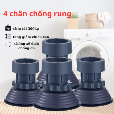 [Hàng VN xuất khẩu] Bộ 4 Chân Kê Chống Rung Máy Giặt 3T Chất Liệu Cao Su Cao Cấp - Chống Rung, Chống Ồn Máy Giặt