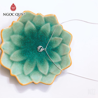 Dây chuyền bạc mặt vòng nguyệt quế - Ngọc Quý Gemstones