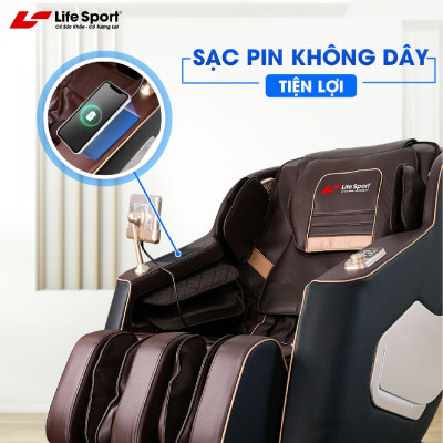 Ghế Massage Toàn Thân Lifesport LS-666, Ghế Massage Hiện Đại Với 20 Bài Massage Tự Động, Điều Khiển Bằng Giọng Nói