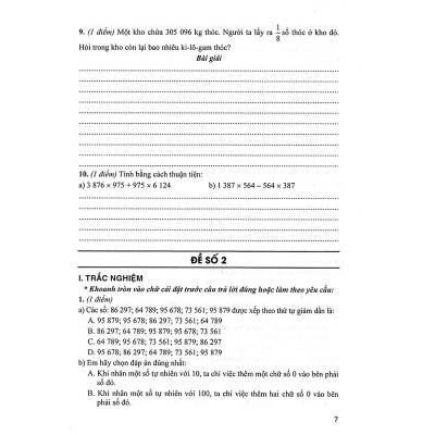Bộ Đề Kiểm Tra Môn Toán Lớp 4 Tập 2 (Dùng Kèm SGK Kết Nối Tri Thức Với Cuộc Sống) - MK