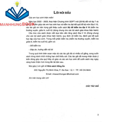 SÁCH - bộ đề kiểm tra địa lí lớp 10