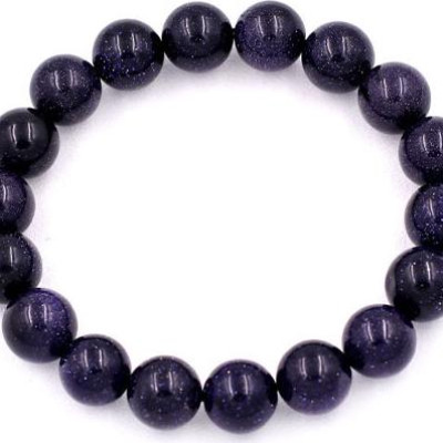 Vòng tay chuỗi hạt đá lam sa 10 ly 17 hạt - hợp mệnh Mộc, mệnh Thủy