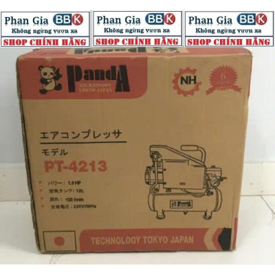 [chính hãƞg] Máy Nén Khí Có Dầu Liền Trục Panda PT-4213 1.5HP 12L, 100% Dây đồng, Bảo hành 1 Năm