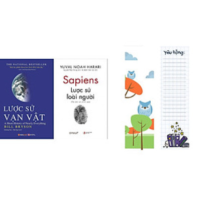 Combo Kiến Thức Tổng Hợp Cực Hay ( Lược Sử Vạn Vật + Lược Sử Về Loài Người ) (Tặng Tickbook đặc biệt)