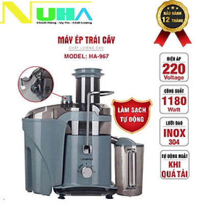 Máy ép trái cây cho quán 1180W thế hệ mới Ladomax HA-967 có chế độ vệ sinh lưới, ép kiệt bã-Hàng chính hãng
