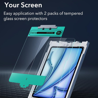 Miếng dán kính cường lực bảo vệ màn hình cho iPad Air 6 11 inch 2024 ESR Tempered-Glass Screen Protector - Hàng Chính Hãng