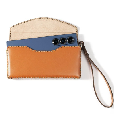 Ví da nắp nhọn cho Samsung Galaxy Z Fold6 , hiệu Khắc Tên, chất liệu da bò - Hàng chính hãng 