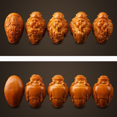 VÒNG CHUỖI THẦN TÀI BÁT PHƯƠNG TỤ TÀI - THU HÚT TÀI LỘC 8 PHƯƠNG HẠT OLIU CHẠM KHẮC