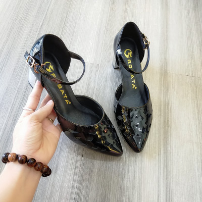 Giày mũi nhọn nữ cao cấp ROSATA ZA05 5p gót vuông - BKSTORE