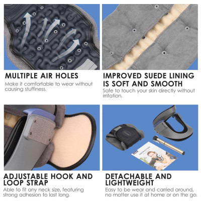 Đai hơi kéo giãn đốt sống cổ Leamai C03, hỗ trợ giảm đau cổ vai gáy và thoát vị đệm cổ [TBYT H-Care]