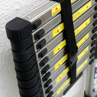 Thang rút đơn inox DIY TLS-I-38 chiều cao sử dụng tối đa 3.8m, tải trọng 150kg