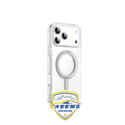 Ốp Lưng Wi wu IShield Ultra MCC-201 Cho iPhone 17, iPhone Air, iPhone 17 Pro, iPhone 17 Pro Max – Trong Suốt, Chống Sốc, Nam Châm, Giá Đỡ 360°  - Hàng Nhập Khẩu