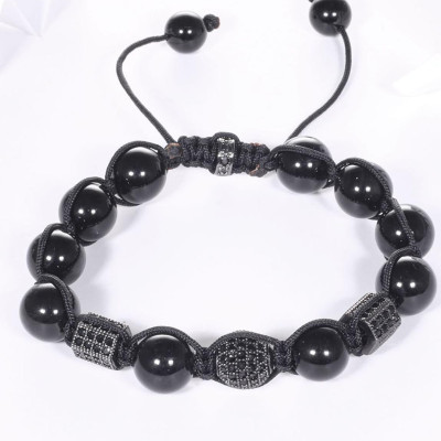 Vòng tay đá obsidian mix charm màu đen gắn đá đen 10mm mệnh thủy, mộc - Ngọc Quý Gemstones
