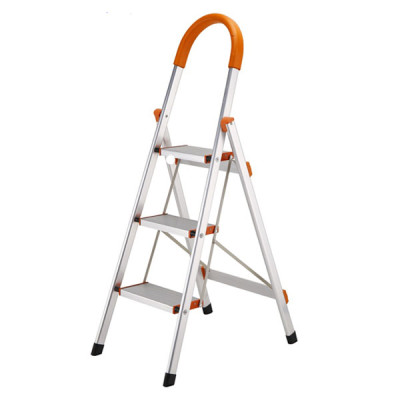 Thang ghế inox Ninda gia đình - Chính hãng, 3 bậc, inox không gỉ, chân cao su chống trượt, bậc cao nhất sử dụng 75cm