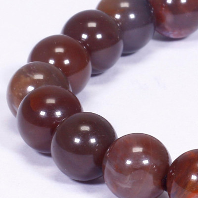 Vòng tay đá gỗ hóa thạch mệnh hỏa, mộc - Ngọc Quý Gemstones