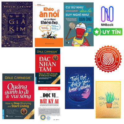 Combo 7 Cuốn Tủ Sách Tinh Hoa : Nhà Giả Kim + Đắc Nhân Tâm + Đọc Vị Bất Kỳ Ai + Khéo Ăn Nói Sẽ Có Được Thiên Hạ + Cư Xử Như Đàn Bà Suy Nghĩ Như Đàn Ông + Tuổi Trẻ Đáng Giá Bao Nhiêu + Quẳng Gánh Lo Đi Và Vui Sống 