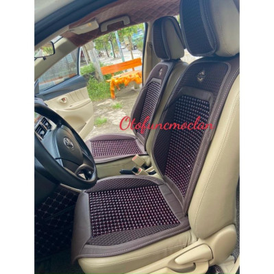 Lót Ghế Ô Tô Hạt Gỗ Libaiwang Bọc Ghế Ô Tô Chống Nóng - Áo Ghế Ô Tô Lót Liền Massage Lưng Chất Liệu Da Cao Cấp khaihuyau