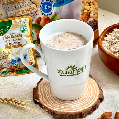 Combo 2 túi: Ngũ Cốc Yến Mạch Hạnh Nhân Hạt Chia 400G + Ngũ Cốc Yến Mạch 400G [ít đường](Tặng Kèm 1 Túi Yến Mạch 150G)