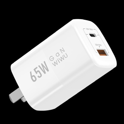 Củ sạc nhanh Wiwu Nano Gan PD + QC Fast Charger Wi-U012 cho điện thoại, máy tính bảng sạc nhanh 65W - Hàng chính hãng