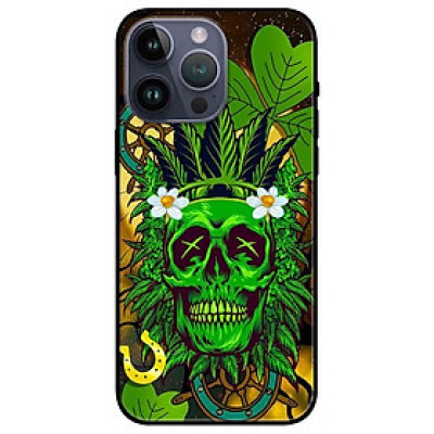 Ốp lưng dành cho Iphone 14 - Iphone 14 Plus - Iphone 14 Pro - Iphone 14 Pro Max - Đầu Lâu Xanh Hoa