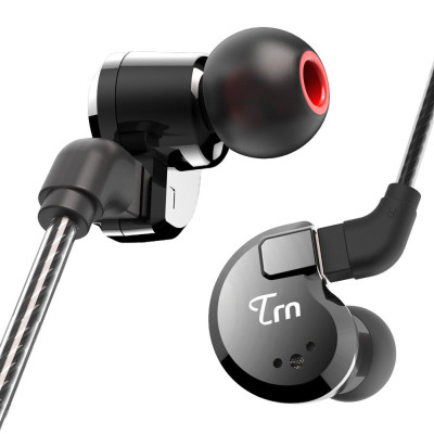 Tai nghe thể thao lai HiFi 2 pin Cáp có thể tháo rời  3,5 mm 2DD + 2BA TRN V80 