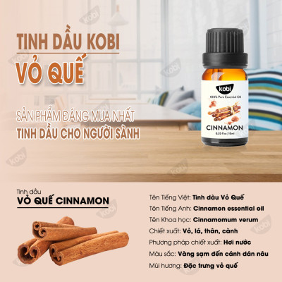 Combo tinh dầu xông phòng tinh dầu Bưởi Kobi + Quế Kobi(30ml) xông phòng ngủ, xịt thơm, khử mùi, kháng khuẩn giúp bạn thư giãn  
