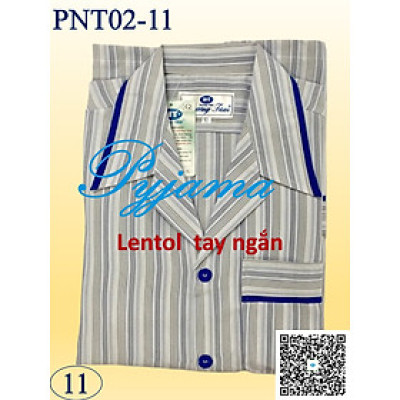 Bộ Pyjama HUONGTAM Lentol  tay Ngắn nam cao cấp(PNT02N6). Chất liệu vải Lentol loại tốt: mềm mại, thoáng mát, không phai màu.