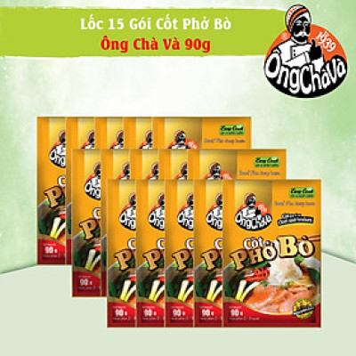 Lốc 15 Gói Cốt Phở Bò Ông Chà Và 90g (Beef Pho Soup Base)