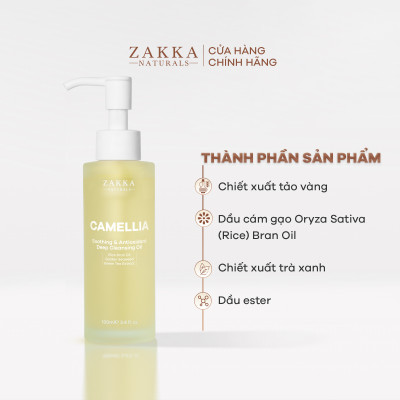 Dầu Tẩy Trang Zakka Naturals Soothing & Antioxidant Deep Cleansing Oil 100ml