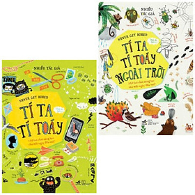 Combo 2 cuốn: NEVER GET BORED - TÍ TA TÍ TOÁY + TÍ TA TÍ TOÁY NGOÀI TRỜI (Sách trò chơi/tiểu học)