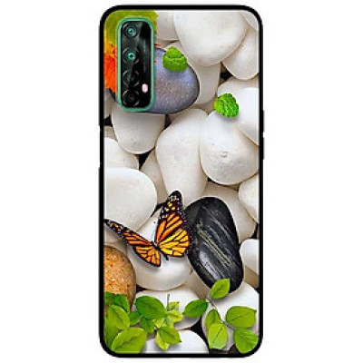 Ốp lưng dành cho Realme 7 mẫu Sỏi Trắng và Bướm
