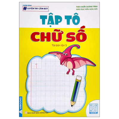 Sách - Luyện tay cầm bút - Tập tô chữ, Chữ số, Nét cơ bản - Bộ 6 Quyển