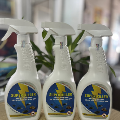 Bình xịt thông minh đặc trị ruồi, nhặng xanh, gián Super Killer 530 ml