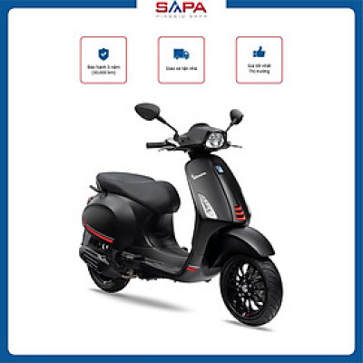 Xe Tay Ga Vespa Sprint S 125 Màu Đen Sần Black Opaco
