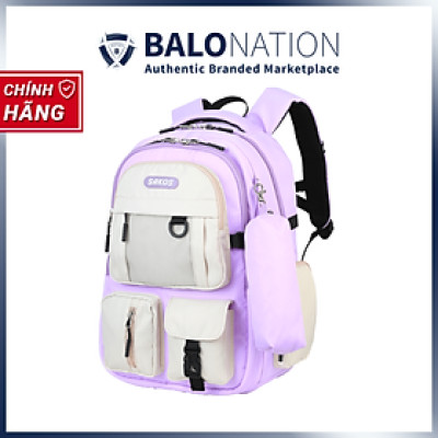 Balo Học Sinh Thời Trang SAKOS STORMY - Thiết Kế Đơn Giản, Siêu Nhẹ - Hàng Chính Hãng