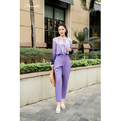 Quần baggy công sở nữ HeraDG thiết kế túi chéo hông thân xếp ly bong diễu chỉ chất liệu Tuytsi cao cấp SQDBC3005