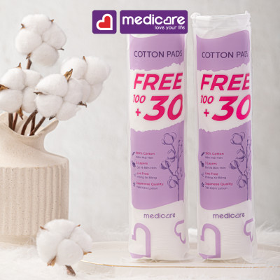 Bông tẩy trang MEDiCARE gói 130 miếng