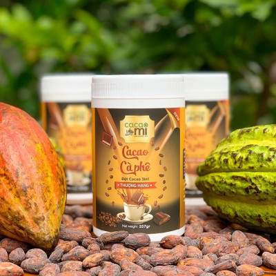 Thức uống sô cô la vị cà phê - Bột ca cao cafe hòa tan dùng pha chế trà sữa, làm bánh CACAO MI hộp thượng hạng 357g