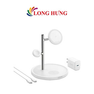 Đế sạc Anker MagGo Wireless 3 in 1 USB-C 15W Charge.Stand B25M3 - Hàng chính hãng