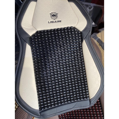 (4 màu hót nhất) 1 Cái Lót Ghế ô tô Libaiw Chất Liệu Da Cao Cấp Phủ 1 Ghế Trước,Có Đan Hạt Gỗ Chống Nóng, Massage Lưng