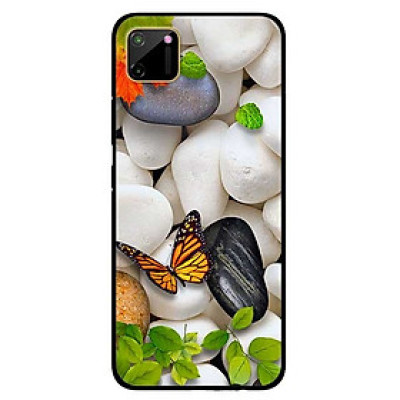 Ốp lưng dành cho Realme C11 mẫu Sỏi Trắng và Bướm