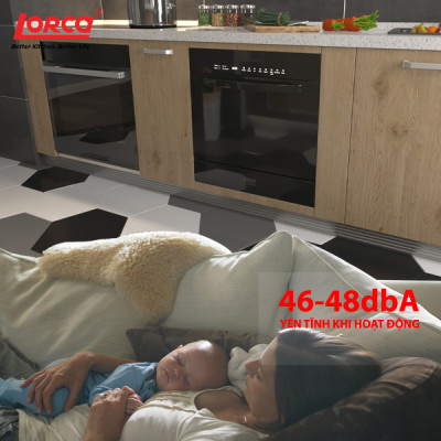 Máy rửa bát 8 bộ LORCA TA 916DWB - Hàng nhập khẩu chính hãng cao cấp, rửa được 8 bộ bát đĩa châu Áu