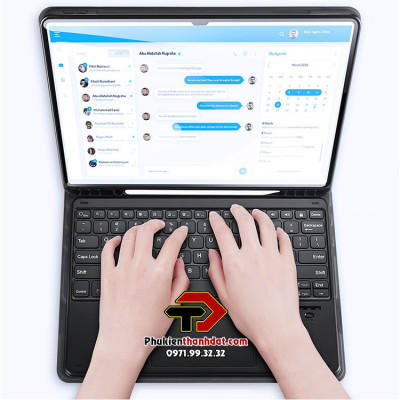 Bao da kèm bàn phím cho iPad Air 4 2020 10.9 inch chính hãng Dux Ducis có bàn di chuột TrackPad - Hàng chính hãng 