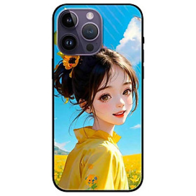 Ốp lưng dành cho Iphone 14 - 14 Plus - 14 Pro - 14 Pro Max - Thiếu Nữ Xinh Áo Vàng - Hàng Chính Hãng
