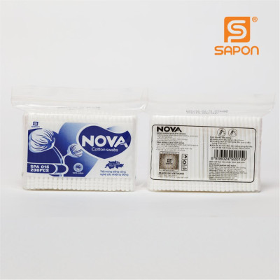 [Lố 6 túi ] Tăm bông vệ sinh người lớn NOVA thân nhựa [TB01-015] túi 200 que