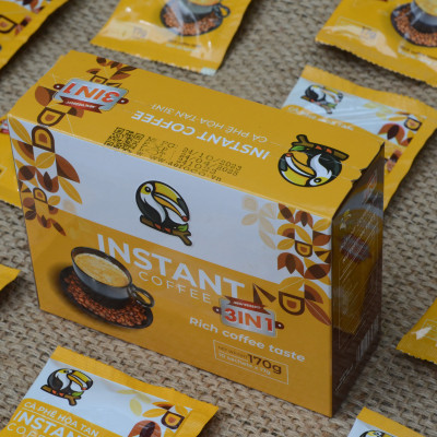Cà phê hòa tan 3in1_Hộp giấy 10 gói*1.7g/gói